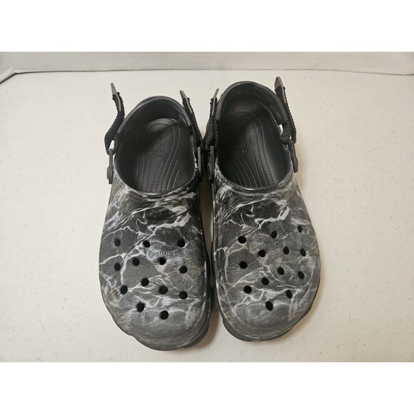 Crocs Classic All Terrain Clog Black Mossy Oak Elements Hunting Mens 8 Womens 6 - Picture 4 of 9